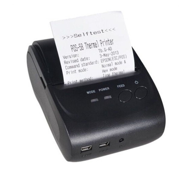 MINI IMPRESSORA PORTATIL BLUETOOTH 58MM ANDROID